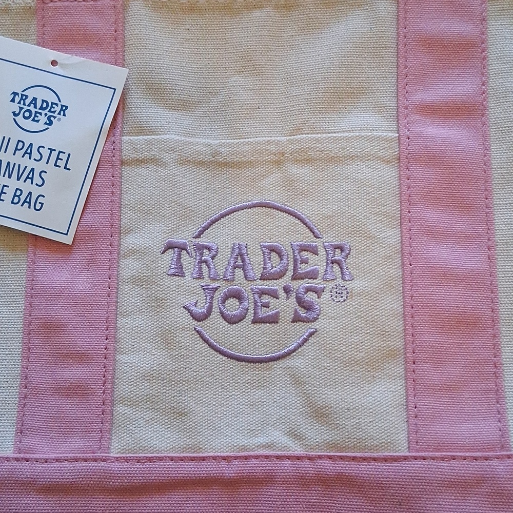 Trader Joe's Canvas Mini Tote Bag Bundle Of 3 - Picture 4 of 8